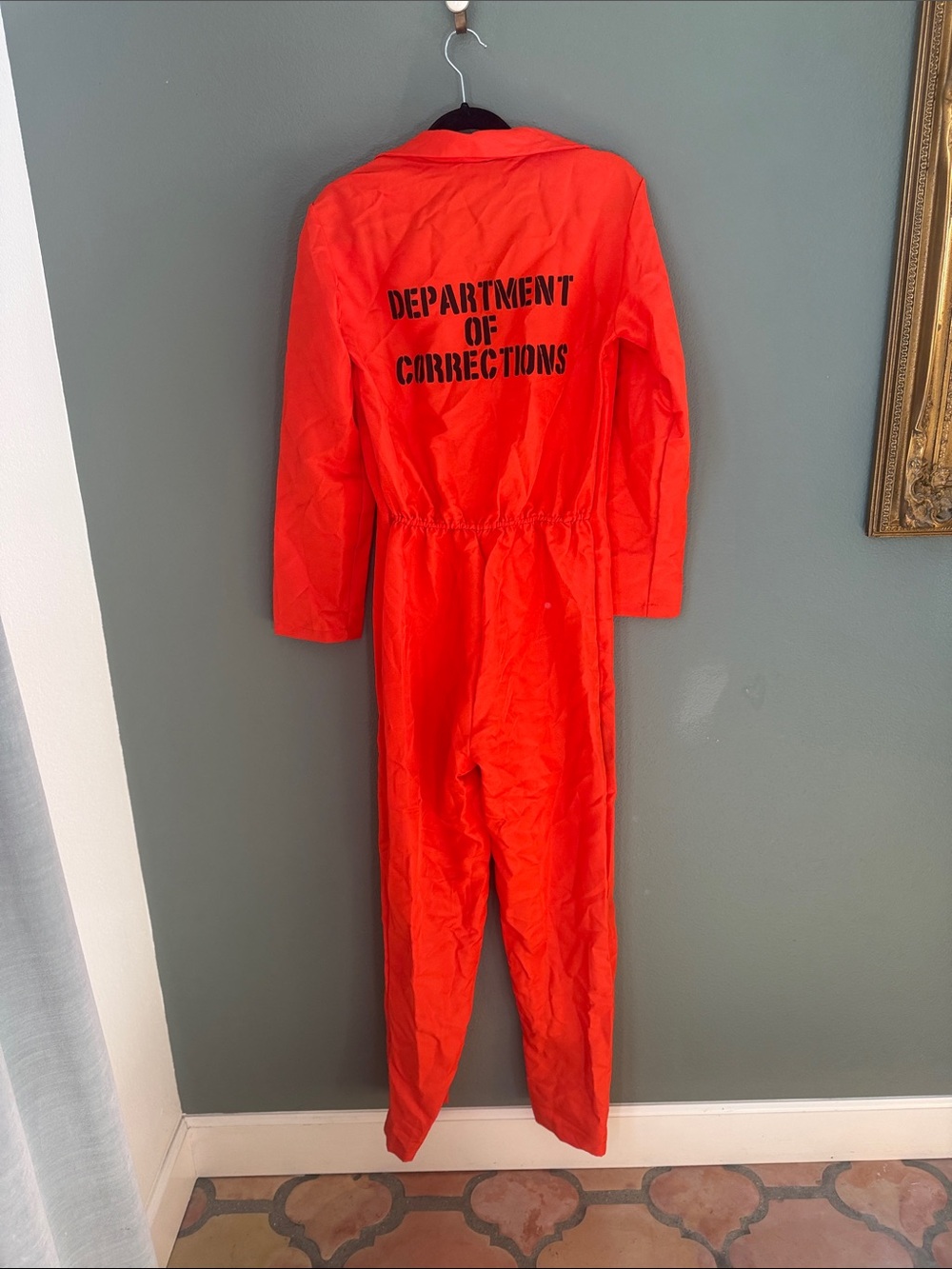 Orange Jail Jumpsuit "Department of Corrections" Jumpsuit Sz Teen or adult XS